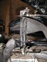 Sidecar frame and front wheel suspension